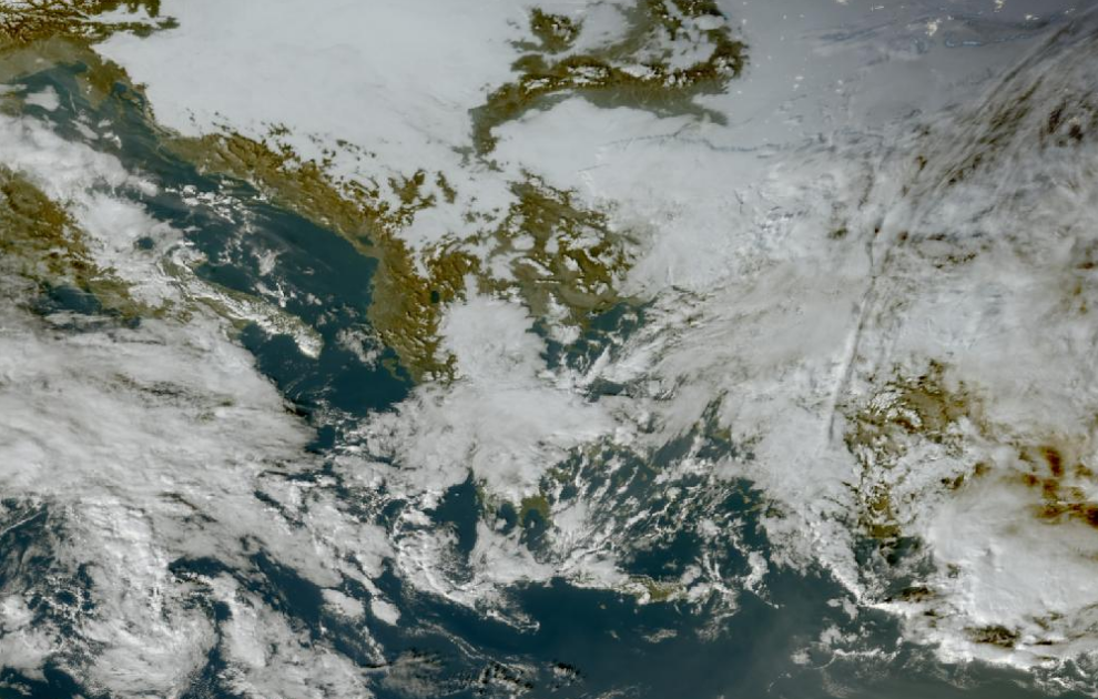 Τελευταία δορυφορική εικόνα νεφοκάλυψης