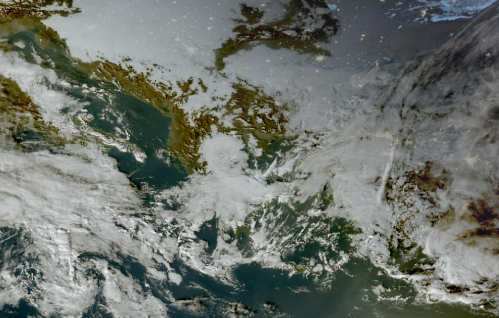 Τελευταία δορυφορική εικόνα νεφοκάλυψης