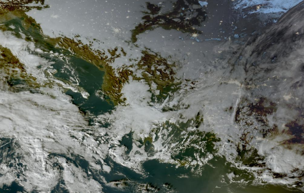 Τελευταία δορυφορική εικόνα νεφοκάλυψης