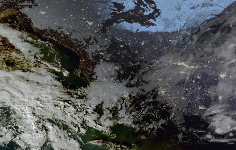 Τελευταία δορυφορική εικόνα νεφοκάλυψης