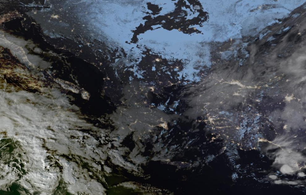 Τελευταία δορυφορική εικόνα νεφοκάλυψης