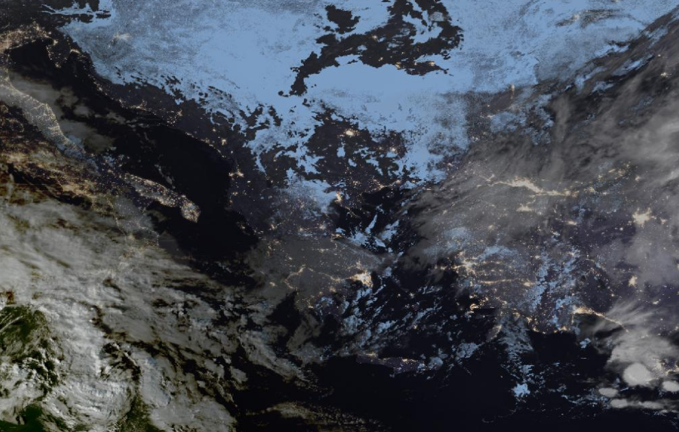 Τελευταία δορυφορική εικόνα νεφοκάλυψης