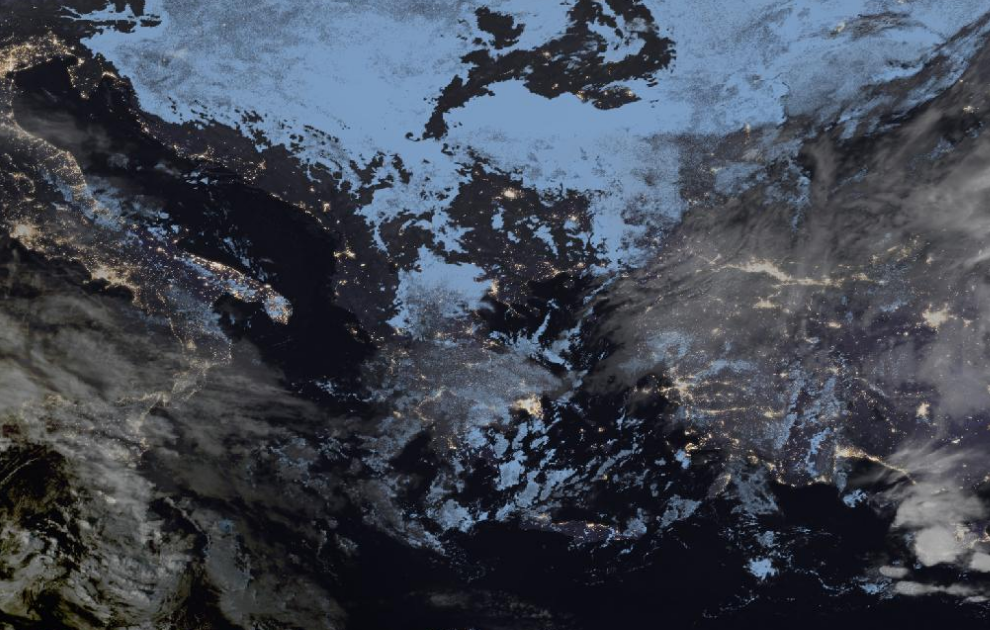 Τελευταία δορυφορική εικόνα νεφοκάλυψης