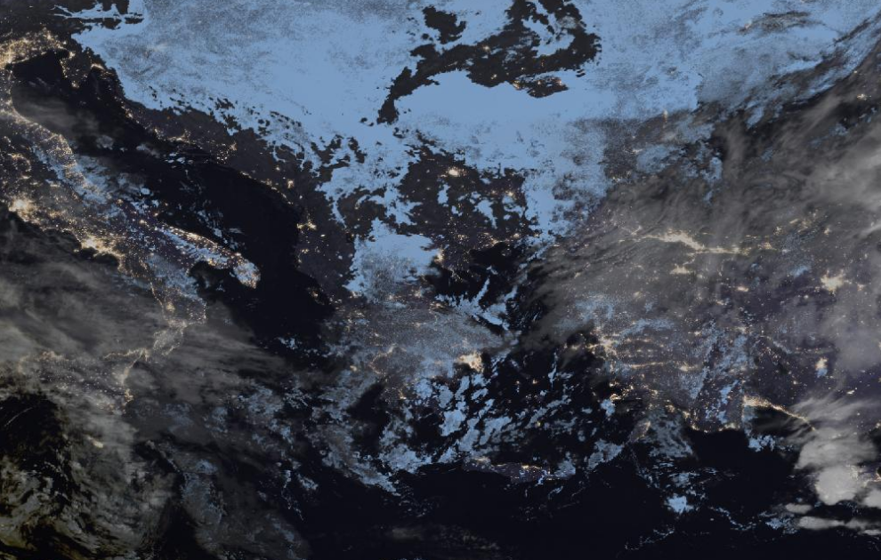 Τελευταία δορυφορική εικόνα νεφοκάλυψης