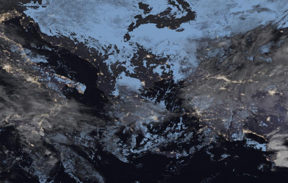 Τελευταία δορυφορική εικόνα νεφοκάλυψης