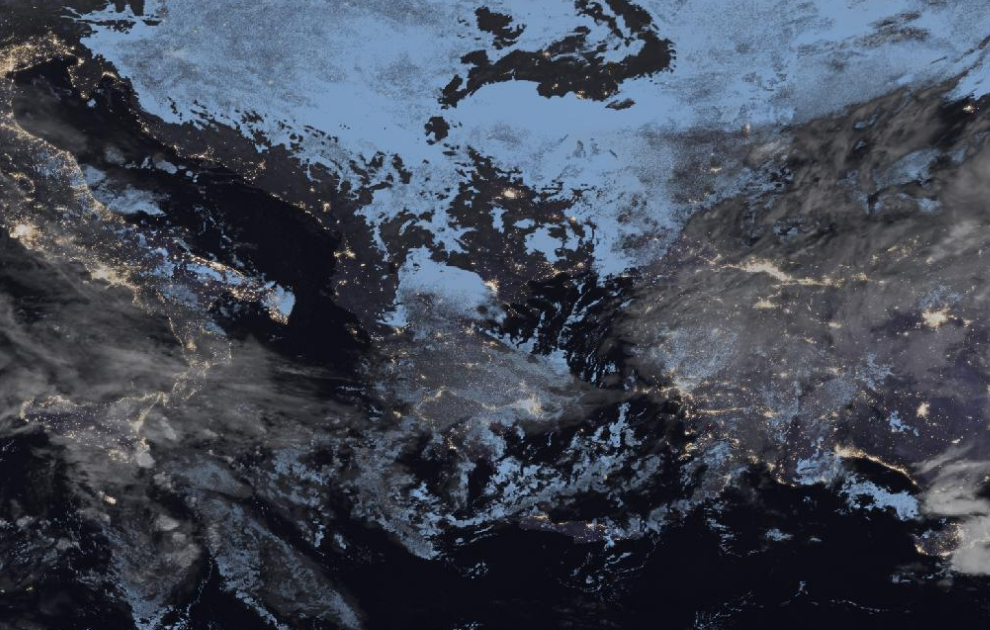 Τελευταία δορυφορική εικόνα νεφοκάλυψης