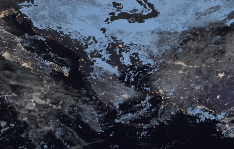 Τελευταία δορυφορική εικόνα νεφοκάλυψης