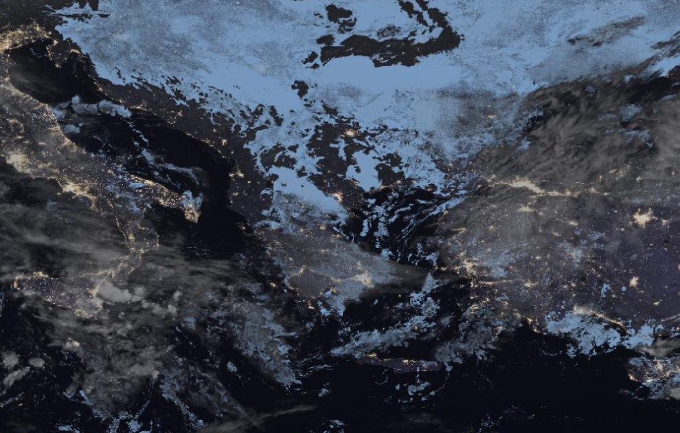 Τελευταία δορυφορική εικόνα νεφοκάλυψης