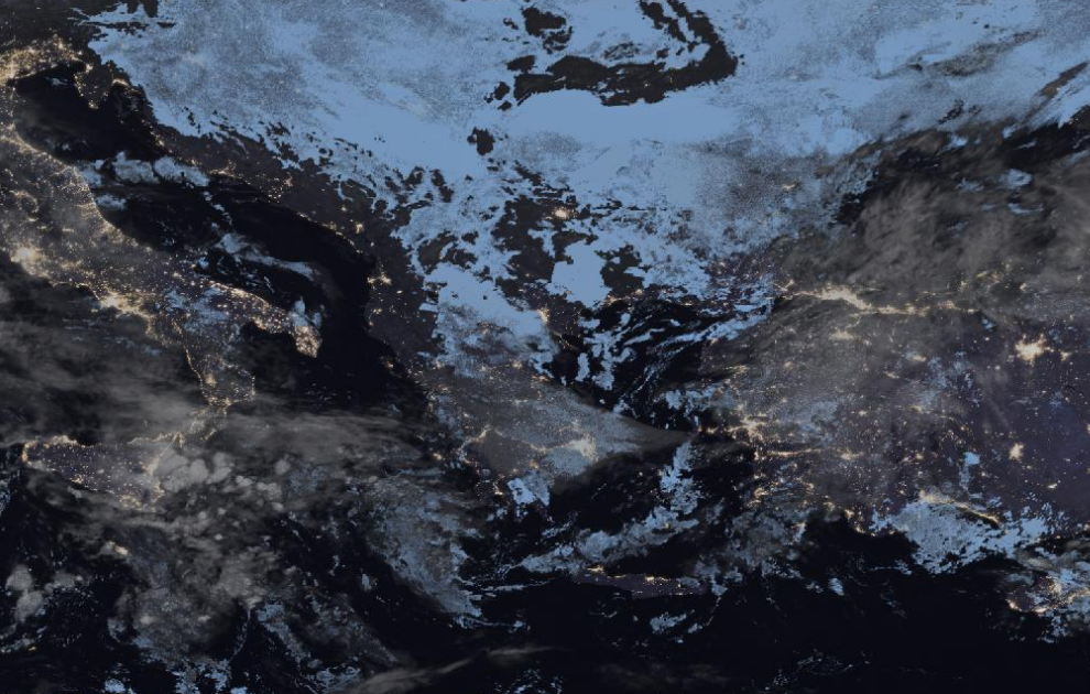 Τελευταία δορυφορική εικόνα νεφοκάλυψης