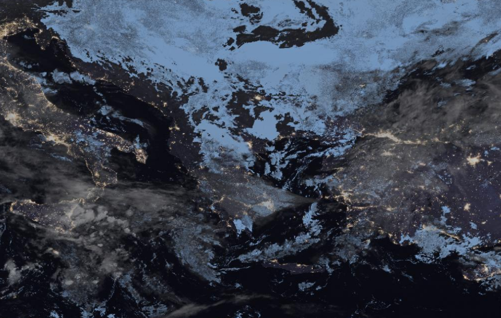 Τελευταία δορυφορική εικόνα νεφοκάλυψης