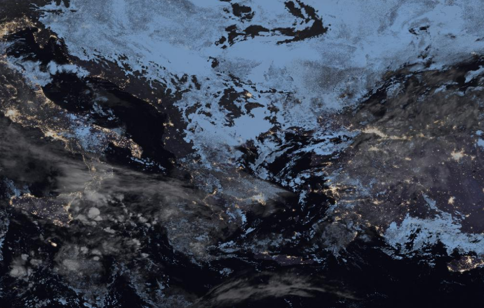 Τελευταία δορυφορική εικόνα νεφοκάλυψης