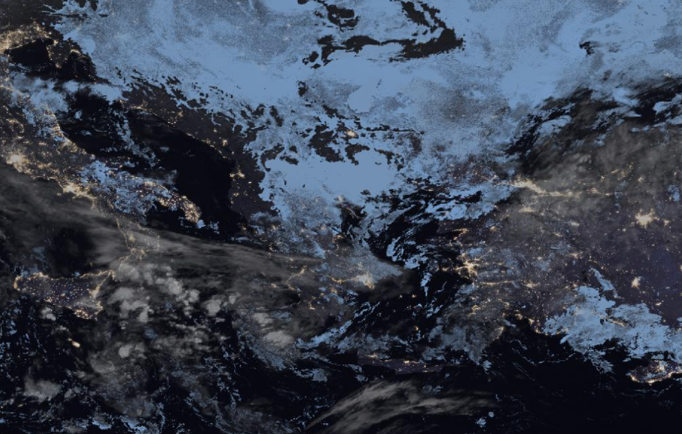 Τελευταία δορυφορική εικόνα νεφοκάλυψης