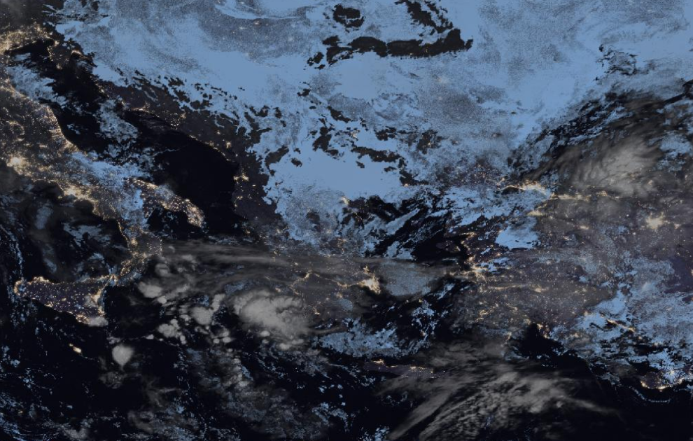 Τελευταία δορυφορική εικόνα νεφοκάλυψης