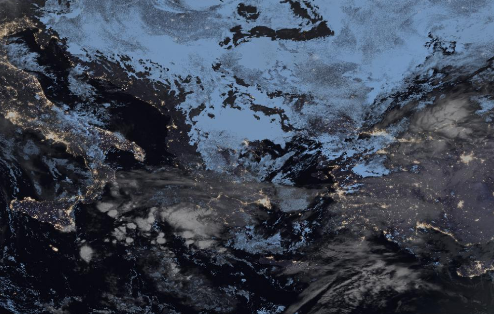 Τελευταία δορυφορική εικόνα νεφοκάλυψης