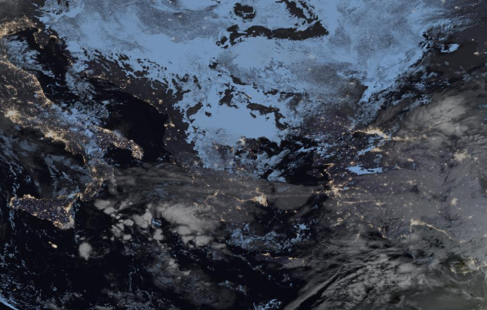 Τελευταία δορυφορική εικόνα νεφοκάλυψης