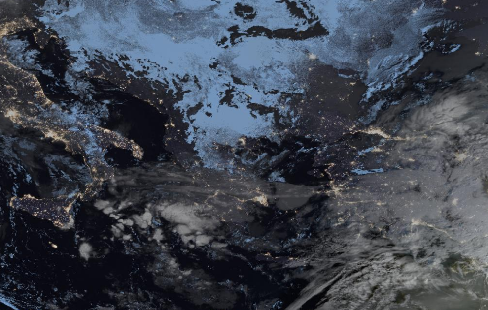 Τελευταία δορυφορική εικόνα νεφοκάλυψης