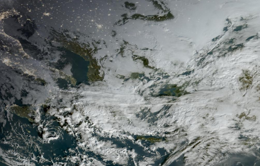 Τελευταία δορυφορική εικόνα νεφοκάλυψης