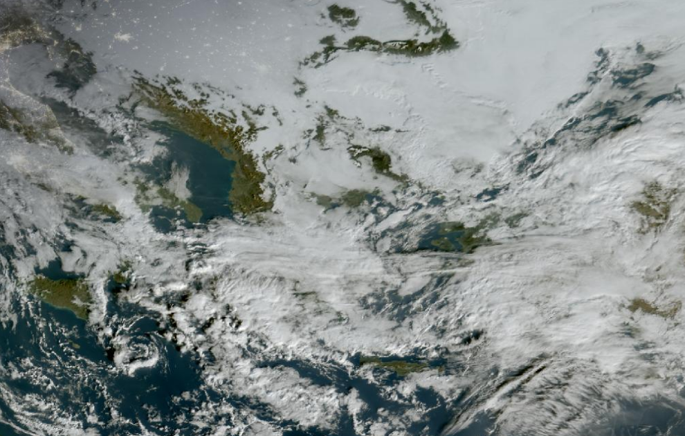 Τελευταία δορυφορική εικόνα νεφοκάλυψης