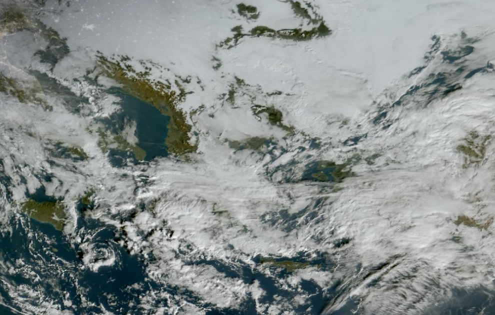 Τελευταία δορυφορική εικόνα νεφοκάλυψης