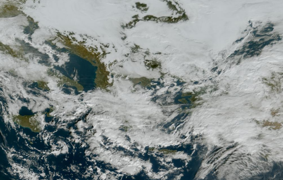 Τελευταία δορυφορική εικόνα νεφοκάλυψης