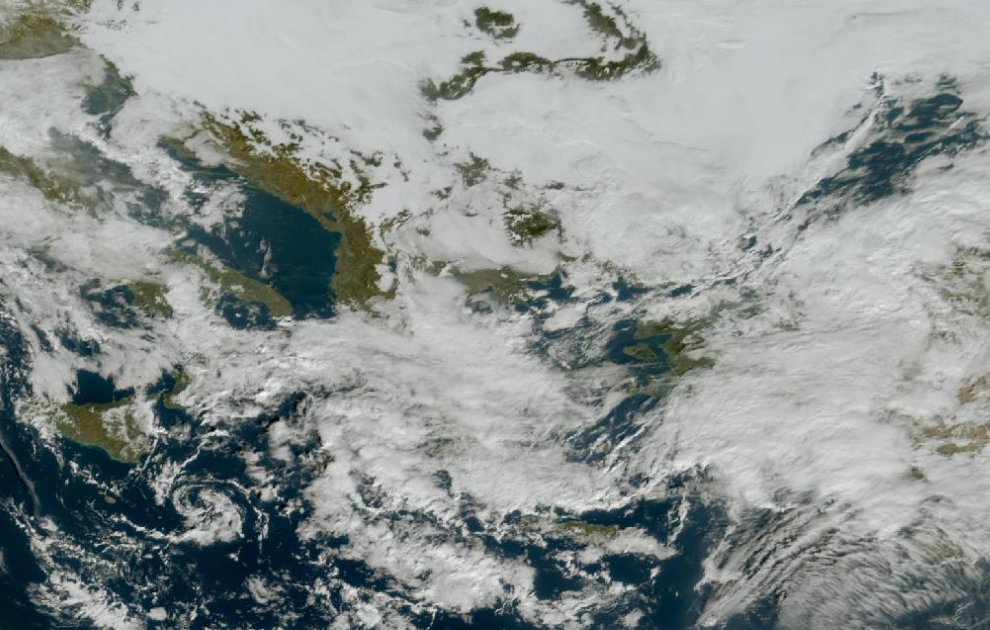 Τελευταία δορυφορική εικόνα νεφοκάλυψης