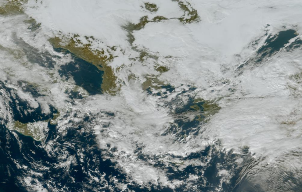 Τελευταία δορυφορική εικόνα νεφοκάλυψης