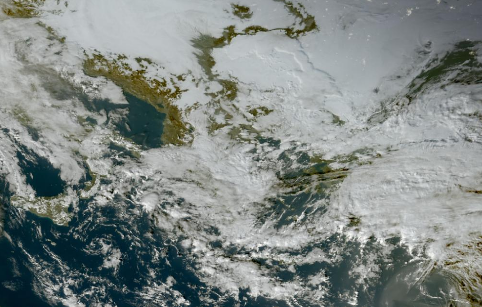 Τελευταία δορυφορική εικόνα νεφοκάλυψης