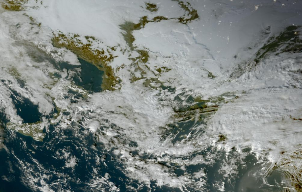 Τελευταία δορυφορική εικόνα νεφοκάλυψης