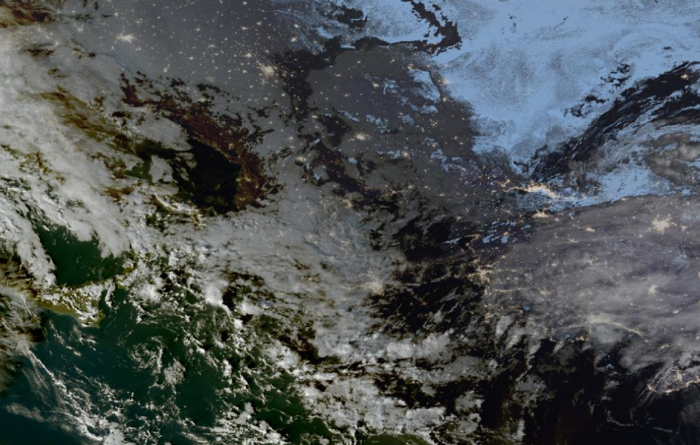 Τελευταία δορυφορική εικόνα νεφοκάλυψης