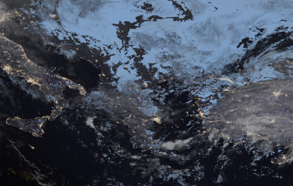 Τελευταία δορυφορική εικόνα νεφοκάλυψης