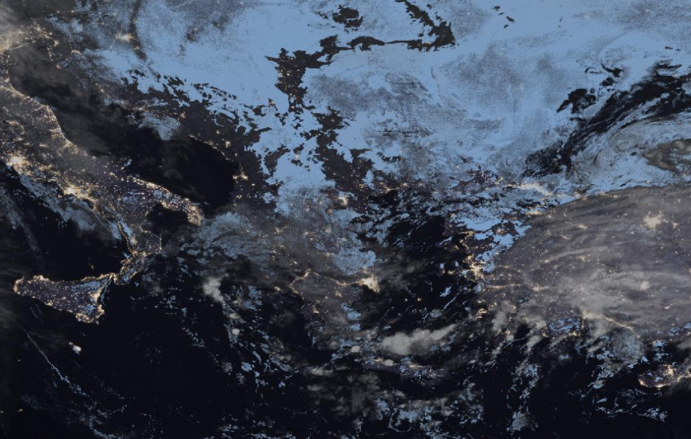 Τελευταία δορυφορική εικόνα νεφοκάλυψης