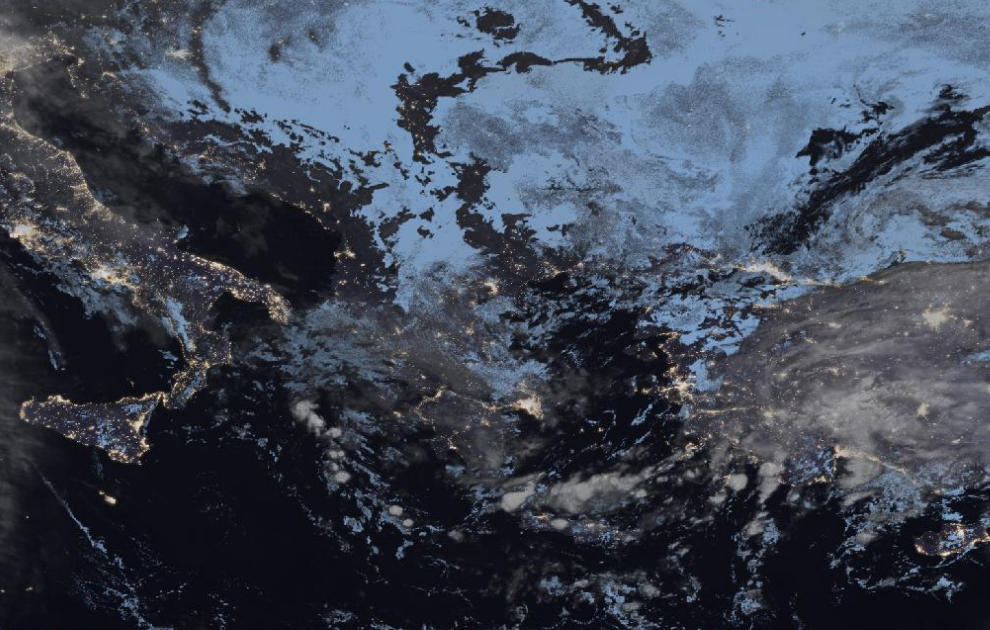 Τελευταία δορυφορική εικόνα νεφοκάλυψης