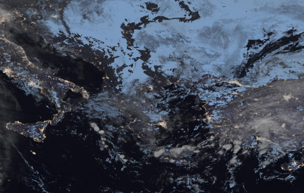 Τελευταία δορυφορική εικόνα νεφοκάλυψης