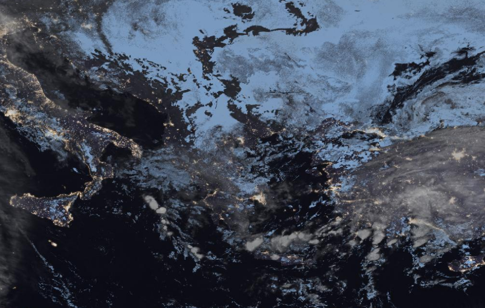 Τελευταία δορυφορική εικόνα νεφοκάλυψης