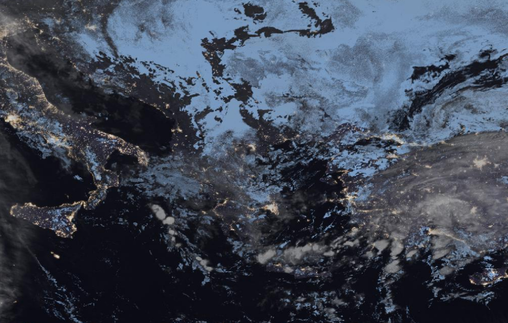 Τελευταία δορυφορική εικόνα νεφοκάλυψης