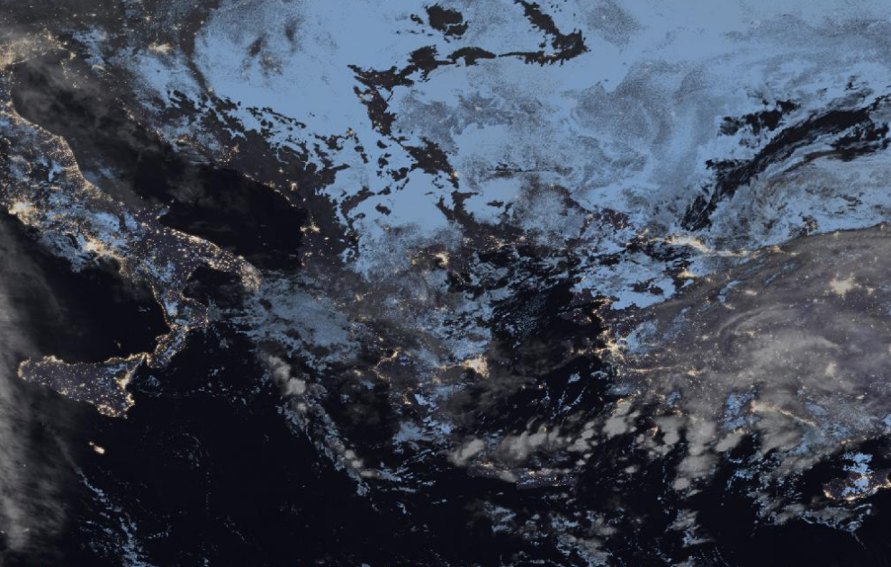 Τελευταία δορυφορική εικόνα νεφοκάλυψης