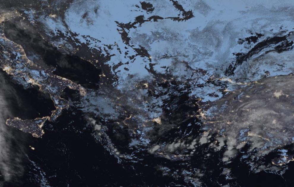 Τελευταία δορυφορική εικόνα νεφοκάλυψης