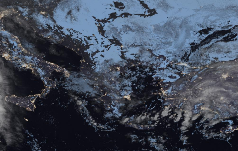 Τελευταία δορυφορική εικόνα νεφοκάλυψης