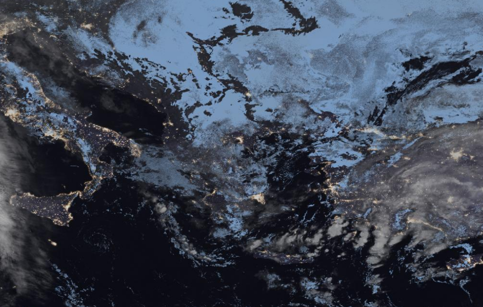 Τελευταία δορυφορική εικόνα νεφοκάλυψης