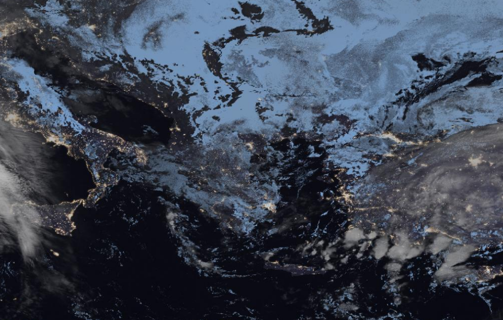 Τελευταία δορυφορική εικόνα νεφοκάλυψης