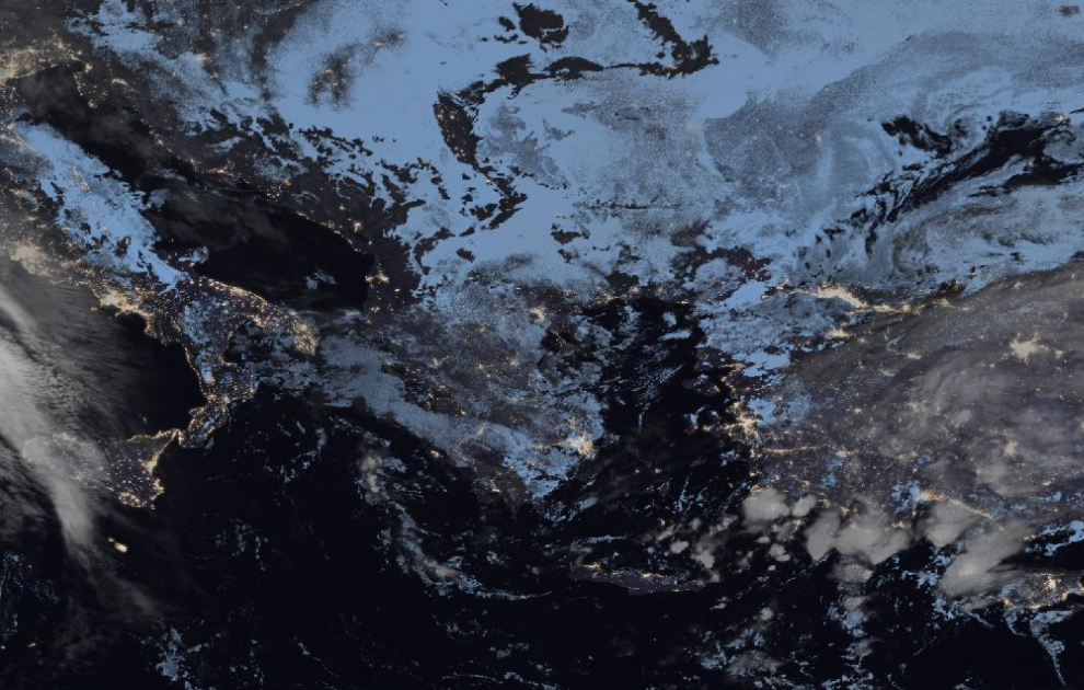 Τελευταία δορυφορική εικόνα νεφοκάλυψης