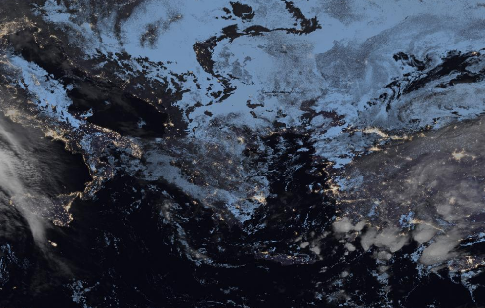 Τελευταία δορυφορική εικόνα νεφοκάλυψης