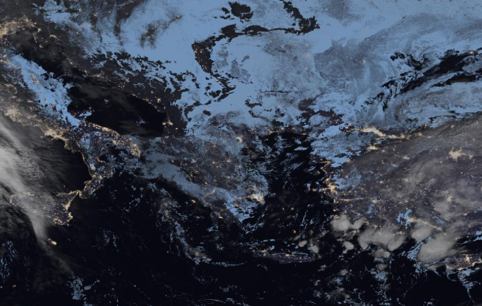 Τελευταία δορυφορική εικόνα νεφοκάλυψης