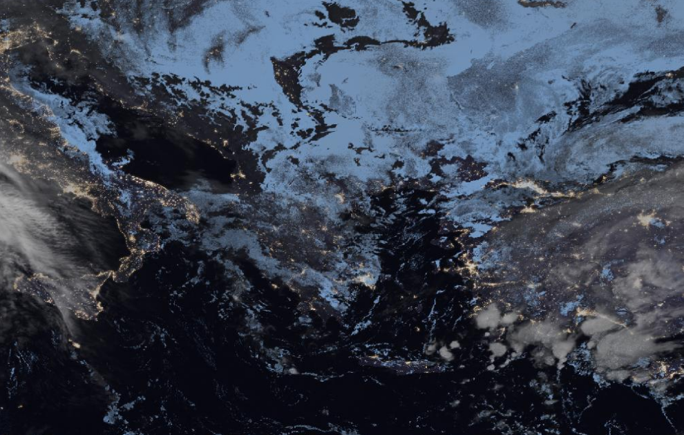 Τελευταία δορυφορική εικόνα νεφοκάλυψης