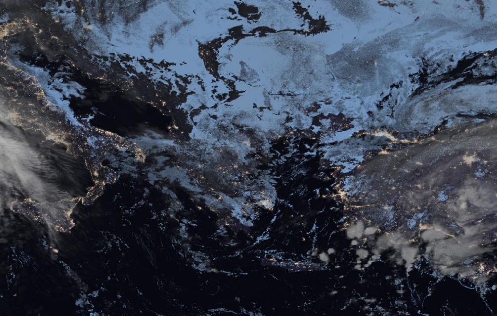 Τελευταία δορυφορική εικόνα νεφοκάλυψης