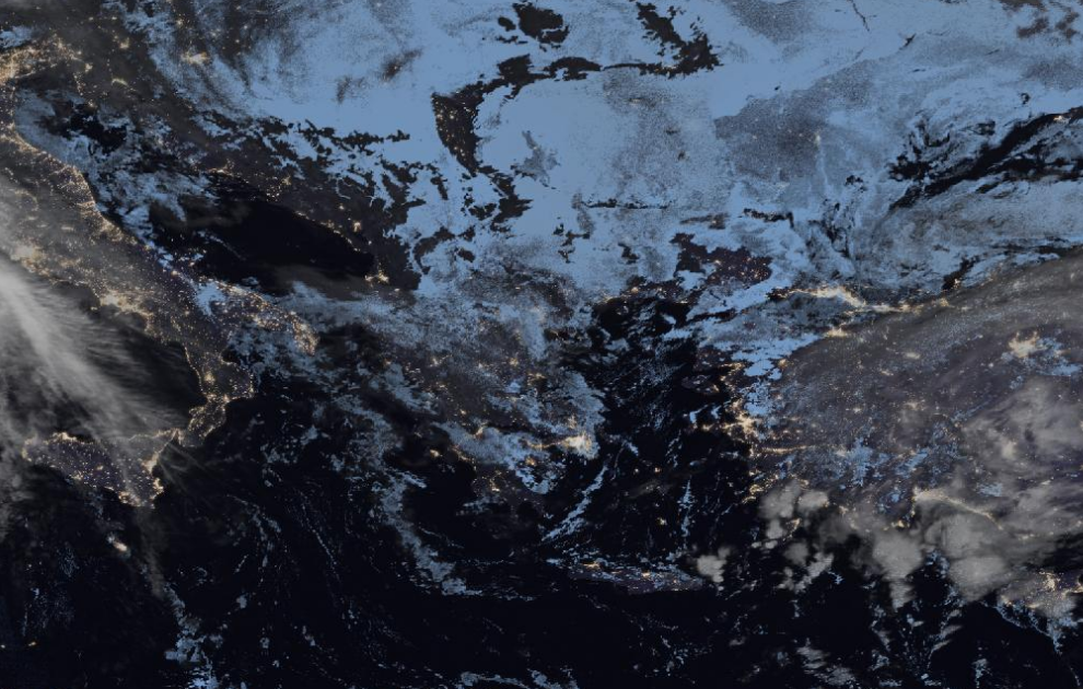 Τελευταία δορυφορική εικόνα νεφοκάλυψης