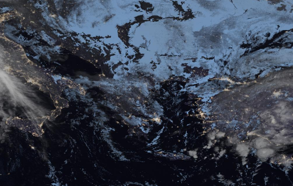 Τελευταία δορυφορική εικόνα νεφοκάλυψης