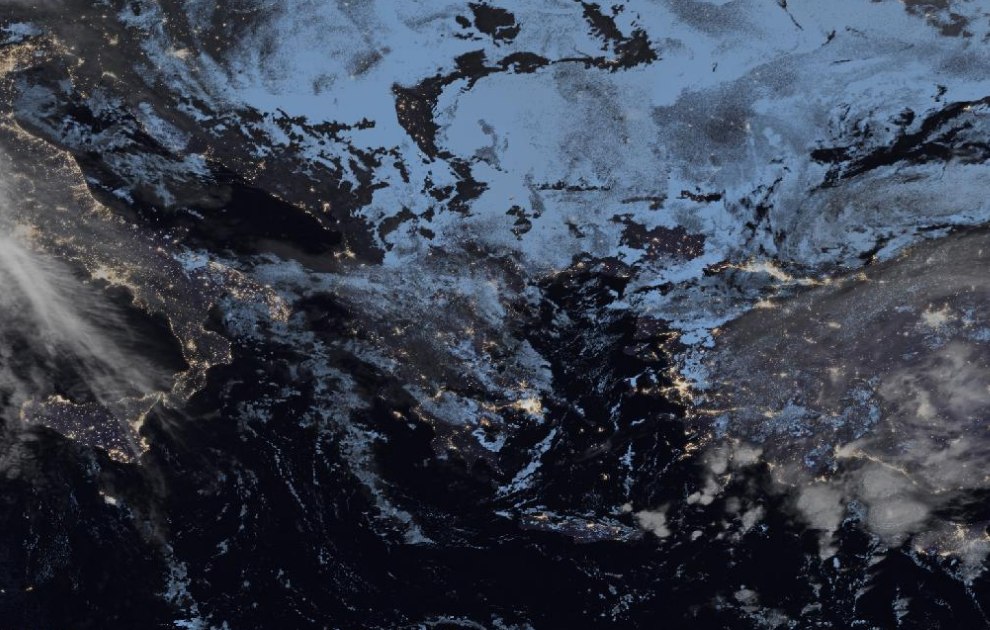 Τελευταία δορυφορική εικόνα νεφοκάλυψης