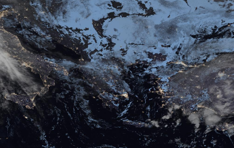 Τελευταία δορυφορική εικόνα νεφοκάλυψης