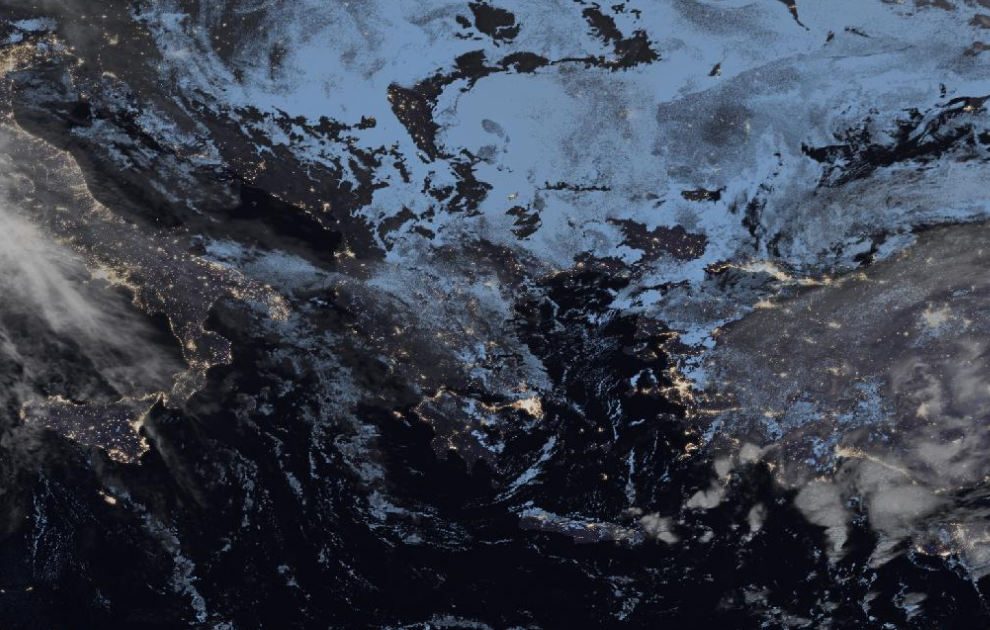 Τελευταία δορυφορική εικόνα νεφοκάλυψης